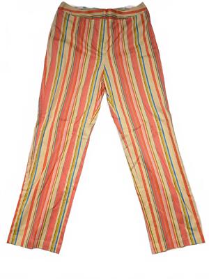 Willi Smith Stretch Vibrant Striped Pants Summer Size 12 33x30