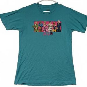 JoJo's Bizarre Adventure Circus T-Shirt – Graphic Teal Mens Medium 100% Cotton
