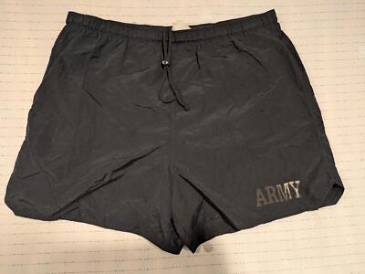 Black Army Short Trunks - Mens Large Physical Fitness Uniform PFU Nylon