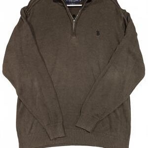 US Polo Assn Quarter Zip Knit Pullover Fleece Lined Sweater Mens Extra Large