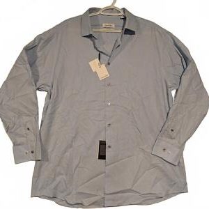 Calvin Klein Men's Light Blue Dress Shirt - New With Tags XL 17 32/33