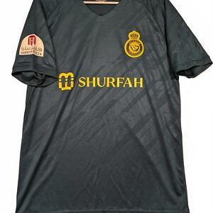 Al Nassr Ronaldo 7 Soccer Jersey Shurfah Blue Gold Football Shirt Mens Large