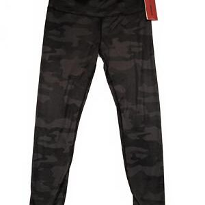 SWISS BRAND Delphie Black Camo Leggings Womens Large Polyester 29x28 Elastic