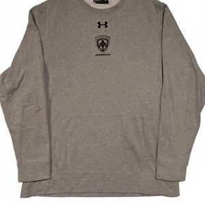 Under Armour Messiah Soccer Gray Pullover Sweatshirt Logo Front Mens XL