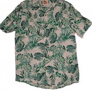 C&C California Tropical Leaf Print Short Sleeve Shirt Summer Men Medium Hawaiian
