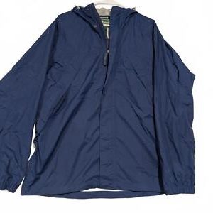 L.L. Bean Lightweight Blue Windbreaker Water Resistant Jacket Mens Medium
