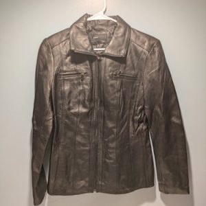 Vintage Avanti black leather jacket Womens Size Medium biker coat