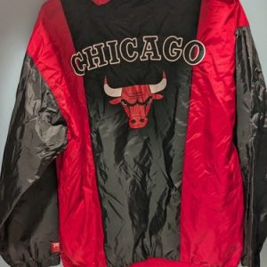 Chicago Bulls NBA 1/4 Zip Wind Breaker Hooded Jacket