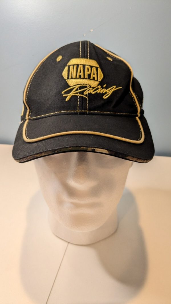 NAPA Racing Black and Yellow Camo Strapback Hat 56 #56