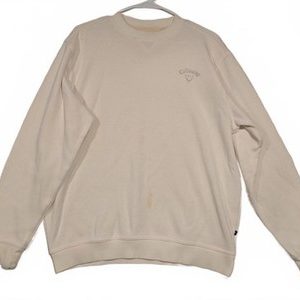 Callaway Golf Sport Sweatshirt White Crewneck Mens Medium