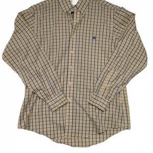 Brooks Brothers Original Polo Plaid Button-Down Shirt - Yellow & Blue Mens Large