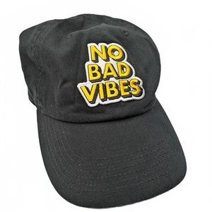 No Bad Vibes Black Baseball Hat Cap