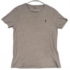 Polo Ralph Lauren Gray Heather Crewneck Short Sleeve Logo T-Shirt Mens Medium