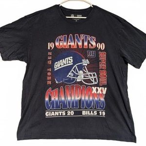 NFL Team Apparel New York Giants Super Bowl Champions Graphic T-Shirt Mens XL