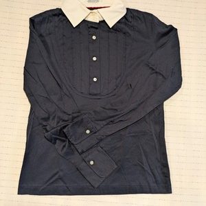 Tommy Hilfiger women's polo, white and blue Size S/P Preppy