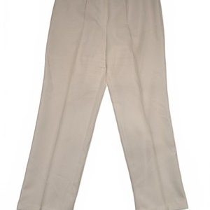 Sears Vintage Elegant White Straight-Leg Trousers Size 16 33x28 1970s