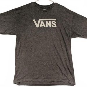 Vans Classic Logo Graphic Gray Short Sleeve Casual Skate T-Shirt Mens XL
