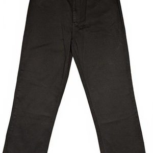 Duke Haband Relaxed Fit Leg Black Denim Zip Fly Elastic Waist Jeans Mens 36x30