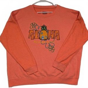 SpongeBob SquarePants Aloha Pineapple Graphic Sweatshirt Womens XXL