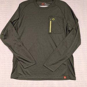 The American Outdoorsman Fishing Long Sleeve Shirt Green Active Large
