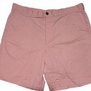 Brooks Brothers 346 Chino Shorts Pink Cotton Casual Flat Front Men's 40