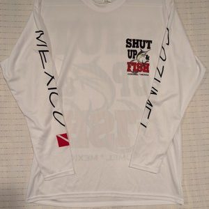 Shut Up And Fish Fishing Shirt Long Sleeve Cozumel Mexico