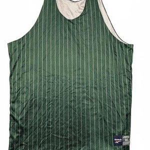Reebok Green White Pinstripe Mesh Athletic Tank Top 3X Mens USA Made