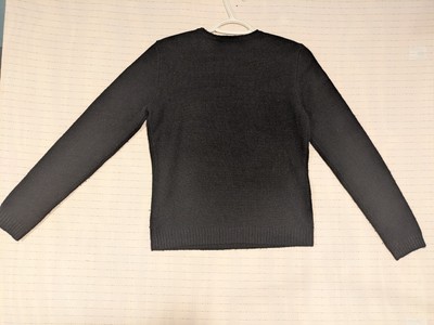 Ralph Lauren Womens Small Black 100% Lambswool Sweater RLL Logo - Image 9