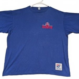 The Game Giants 1925 Blue Graphic Short Sleeve Vintage Sports T-Shirt Mens XL