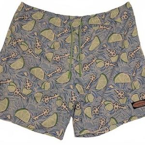 Vineyard Vines Key Lime Print Swim Trunks Mens Large 37x7