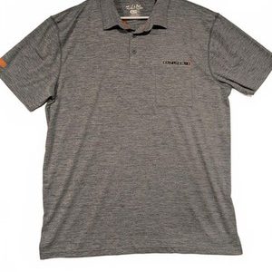 Salt Life SLX Performance Gray Heather Pocket Polo Shirt Mens XL