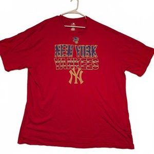 New York Yankees Red Graphic Tee Mens 3XL Patriotic Fourth of July Festive NYY
