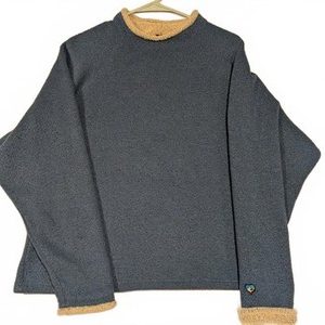 Kuhl Alfpaca Fleece Pullover Blue Sherpa Lined Sweater Mens XL