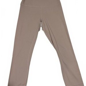 Lululemon Align High Rise Cropped Yoga Pants Taupe Stretch Activewear Womens 4