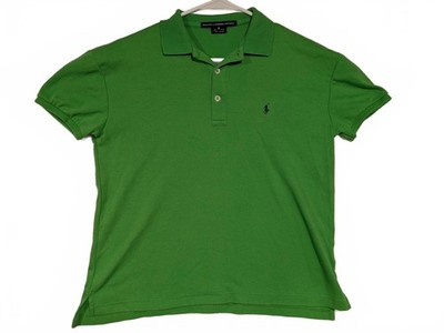 Ralph Lauren Sport Green Short Sleeve Cotton Polo Shirt Womens Small