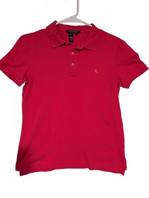 Lauren Ralph Lauren Slim Fit Pink Short Sleeve Cotton Polo Shirt Womens Small