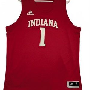 Adidas Indiana Hoosiers Jersey Number 1 Red Sleeveless Basketball Mens XL