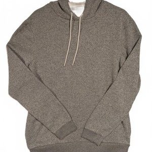 Goodfellow And Co Gray Textured Drawstring Hoodie Sweatshirt Mens Medium