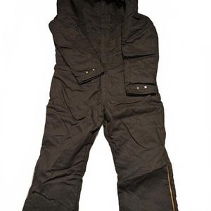 Walls Outdoors Insulated Work Coveralls Quilted Lined Black Cotton Mens 2XL Reg
