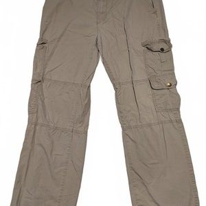 Calvin Klein Cargo Pants Mens 36 37x31 Utility Baggy Tan Khaki Cinch Outdoors