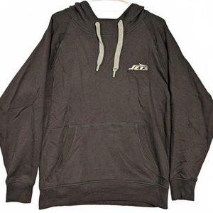 New York Jets NY Hoodie Pullover Sweatshirt Jet Logo Mens Medium Drawstrings