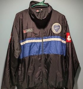 Gudoy Cruz Mendoza Lotto Black / Blue Windbreaker Zip up Jacket MLS Large