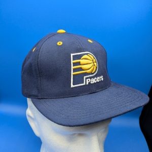 Indiana Pacers NBA Logo Athletic Vintage 90's Wool Adjustable Strapback Cap Hat