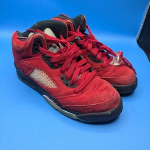 2020 NIKE AIR JORDAN 5 GS RAGING BULL SZ 4Y 440888 600 RED SUEDE SNEAKERS S8