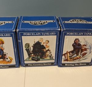 Norman Rockwell Mug The Classic Tankard Collection Set of 3