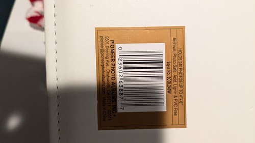 5-Up Collage Frame Sewn Embossed Photo Album -Ivory Unused - Image 5