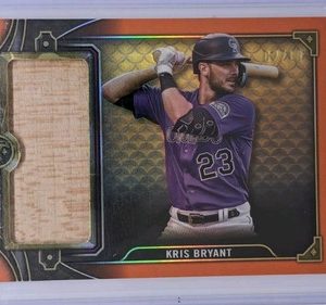2022 Topps Triple Threads Single Jumbo Relics Amber /18 Kris Bryant #SJR3-KB1