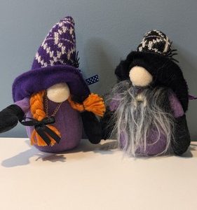 Halloween Figure Halloween Prop Halloween Broomstick Top Hat Witch Dwarf Gnome