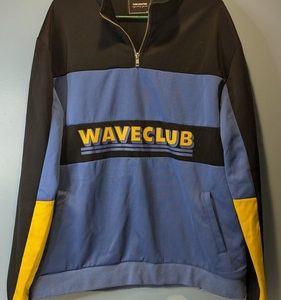 Pink Dolphin Blue Wave Club 1/4 Zip Up Jacket Graphic Men’s XL