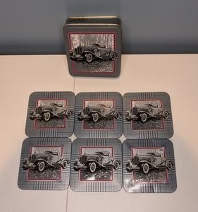 Rolls Royce Drinks Coasters In Metal Box Set of 6